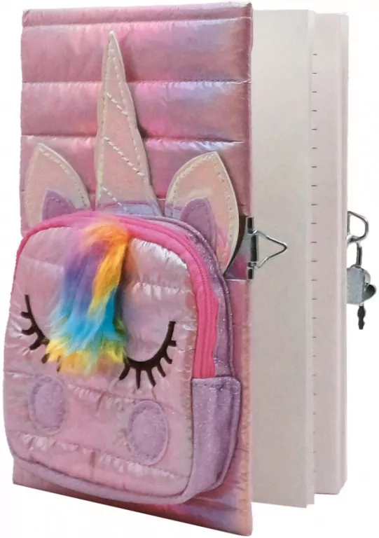 Pamiętnik Unicorn z kieszonką różowy STnux - tantis.pl