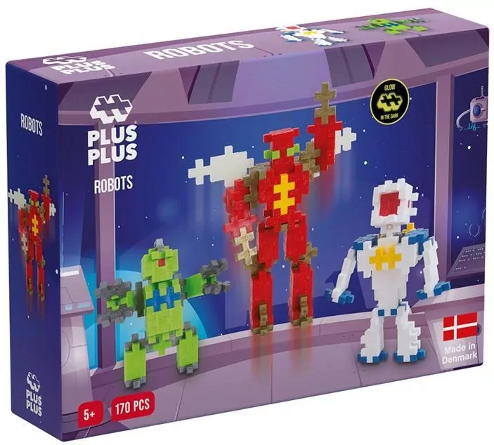 Klocki Plus-Plus Basic. Zestaw z robotami 170el - tantis.pl