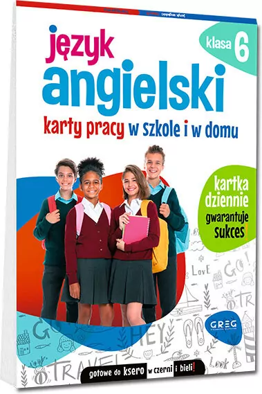 Język angielski. Karty pracy w szkole i w domu. Klasa 6 - tantis.pl