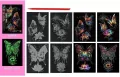 Wydrapywanka kolorowa fluorescencyjna motyle - tantis.pl