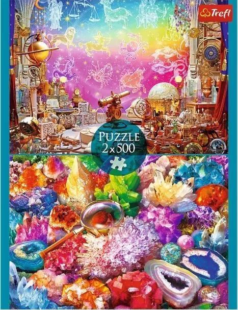 Puzzle 2x500 Kosmos i kryształy TREFL - tantis.pl