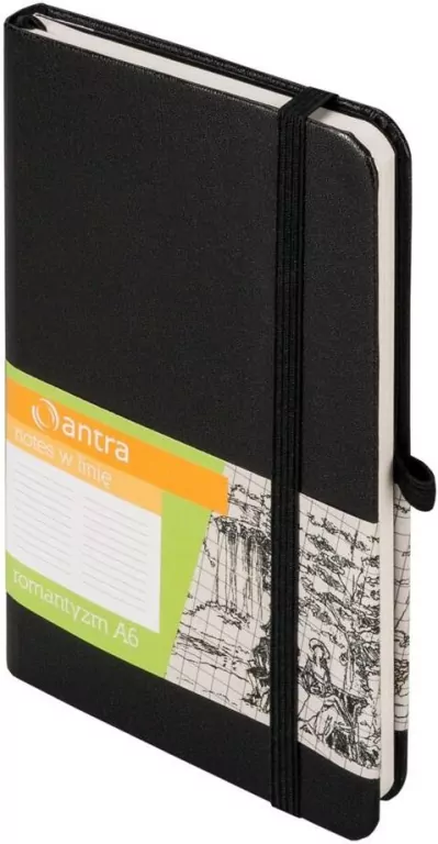 Notes A6 Linia Romantyzm Czarny - tantis.pl