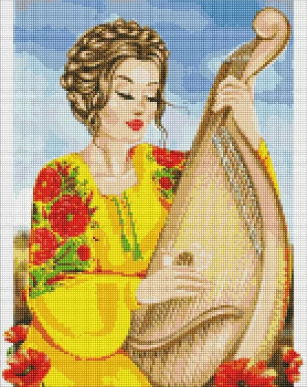 Diamentowa mozaika - Graj, moja banduro 40x50cm - tantis.pl