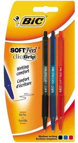 Długopis BIC Soft Feel mix AST blister - tantis.pl