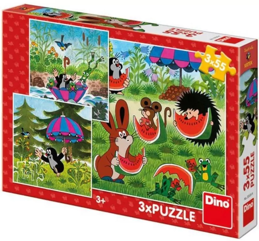 Puzzle dla dzieci 3w1 Krecik i parasol - tantis.pl