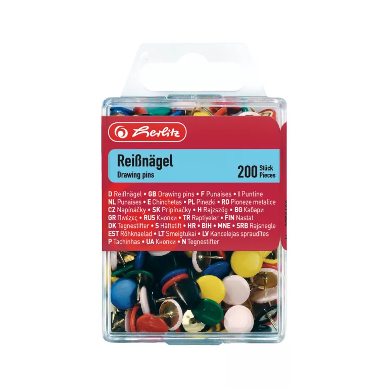 Pinezki kolorowe, 200 sztuk - tantis.pl