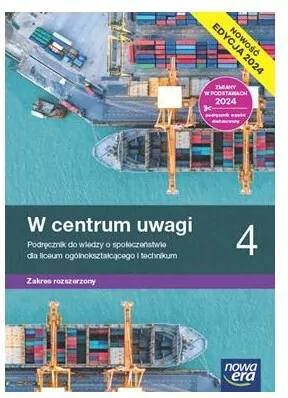 W centrum uwagi 4. Wiedza o społeczeństwie. Podręcznik do liceum i technikum. Zakres rozszerzony - tantis.pl