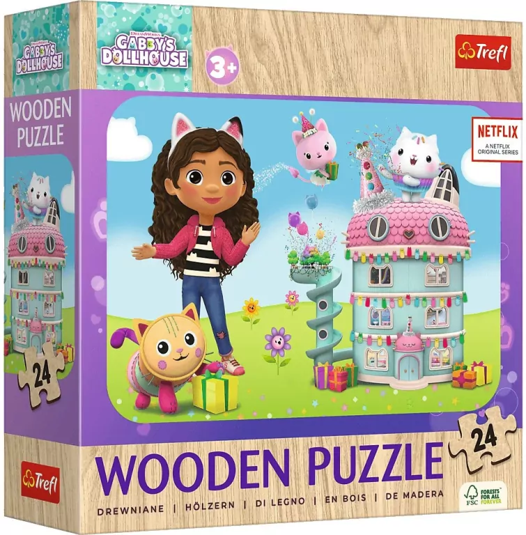Puzzle drewniane 24 Gabby i przyjaciele TREFL - tantis.pl