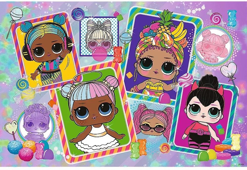 L.O.L  Surprise Puzzle 70 glitter. Kolorowe laleczki - tantis.pl