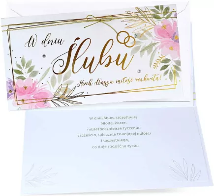 Karnet W dniu ślubu