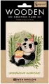 Karnet drewniany C6 + koperta Panda z tortem - tantis.pl