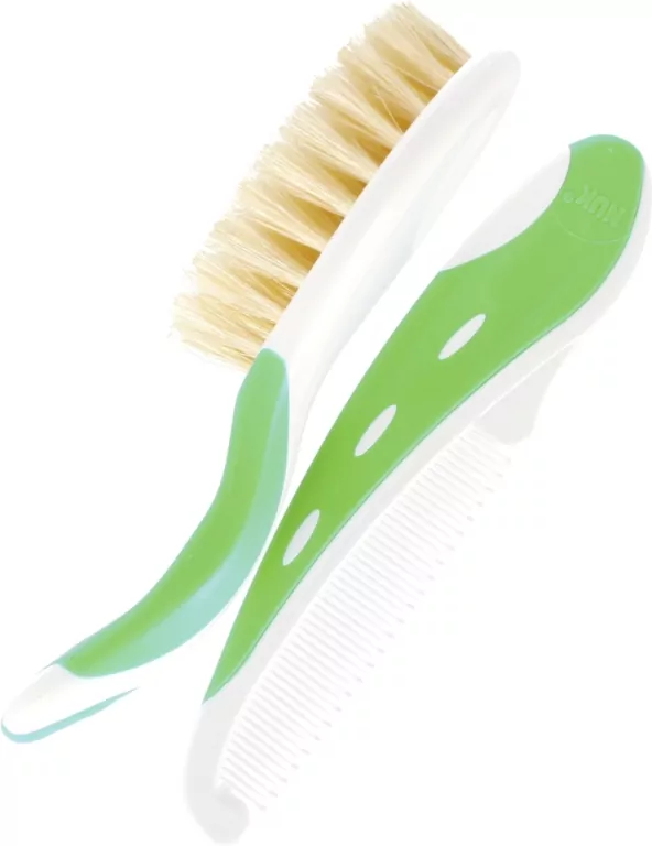 Szczotka grzebyk dla niemowląt zielona NUK - tantis.pl