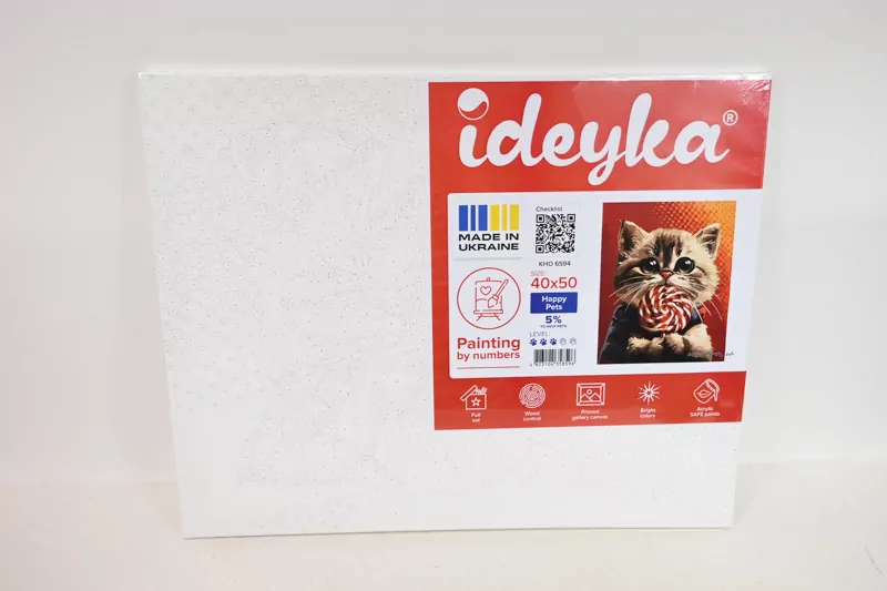 Malowanie po numerach. Kot z cukierkami 40x50cm - tantis.pl