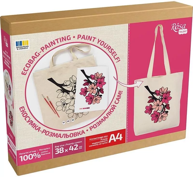 Torba do malowania Flowers 38x42cm - tantis.pl