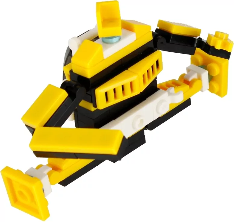 Klocki konstrukcyjne Alleblox RobotUnion 62el żółty - tantis.pl