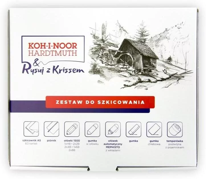 Zestaw do szkicowania. Rysuj z Krissem - tantis.pl