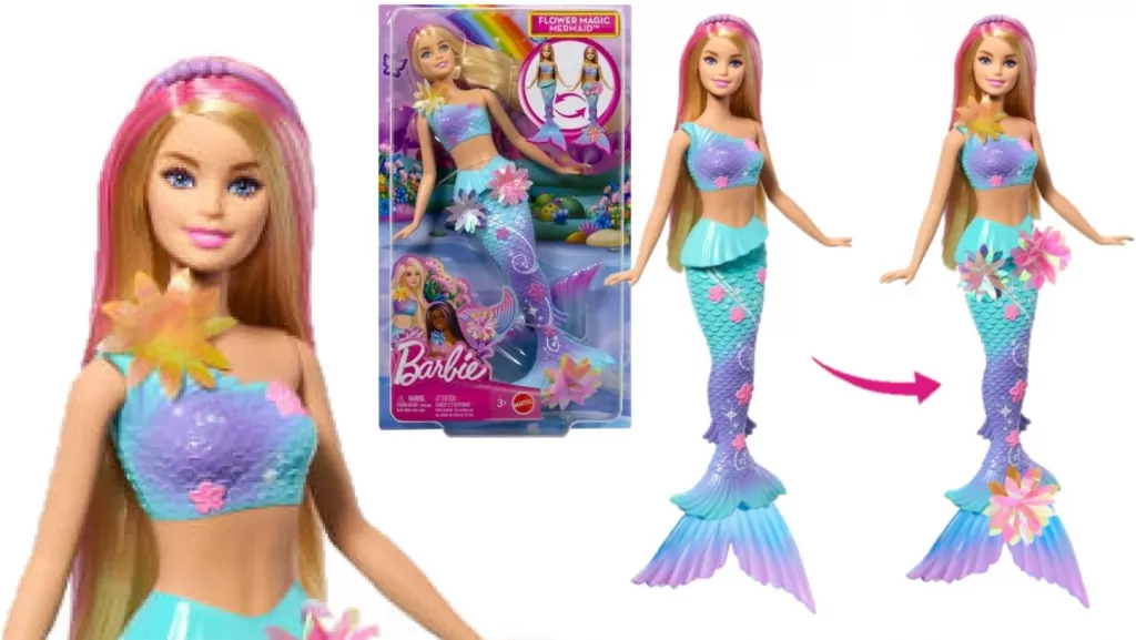 Barbie Syrenka Rozkwitające kwiaty - tantis.pl