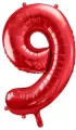 Balon foliowy 9 czerwony 86cm - tantis.pl