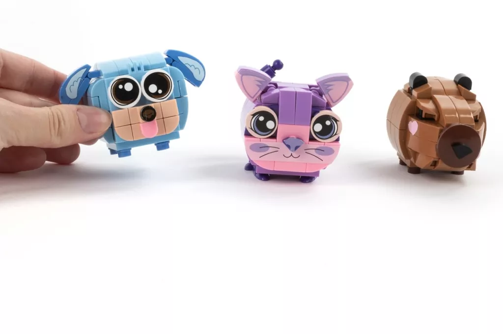Klocki snapets pies niebieski KIDEA - tantis.pl