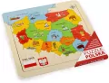 Puzzle Mapa drewniane 25x25cm - tantis.pl