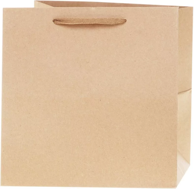 Torebka Lux kraft 34x34x34cm szerokie dno ROZETTE. 1 sztuka - tantis.pl
