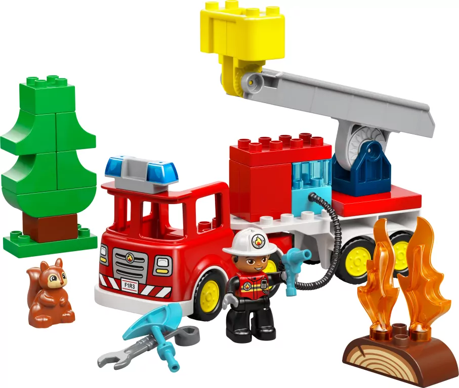 LEGO® Duplo. Wóz strażacki z wężem i strażaki 10473 - tantis.pl