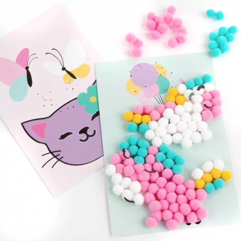 Wyklejanki pomponiaste Unicorn KIDEA - tantis.pl