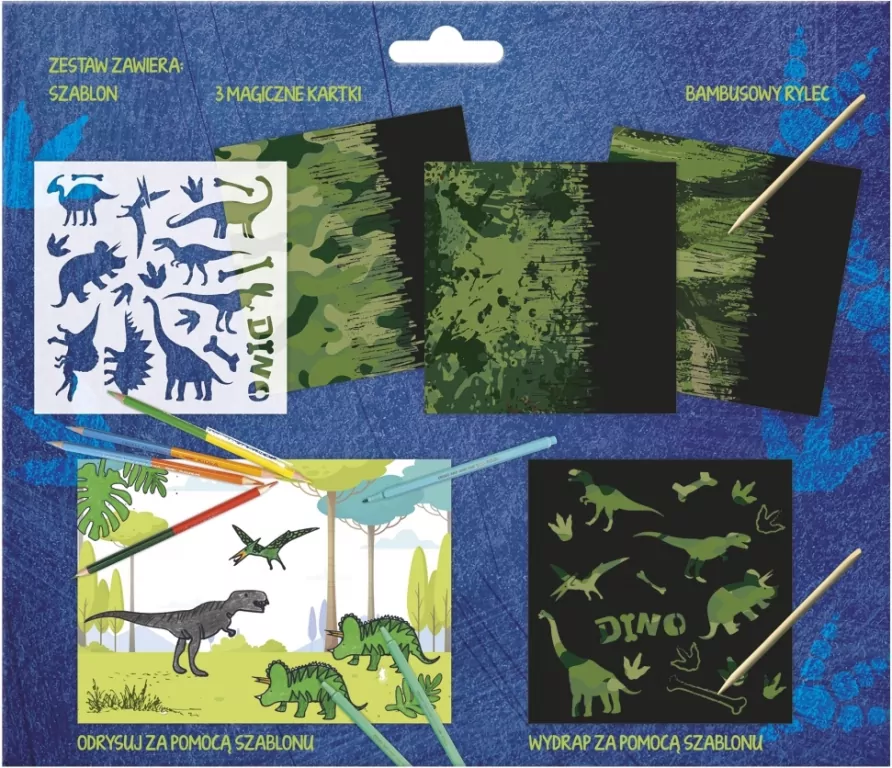 Kreatywna wydrapywanka z szablonami B Kidea - tantis.pl