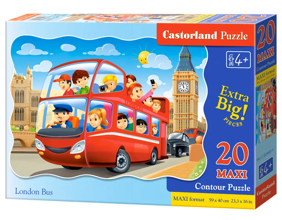 Puzzle 20 Maxi London Bus CASTOR - tantis.pl