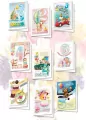 Karnet B6 z naklejkami holog. Urodziny MIX (10szt) - tantis.pl