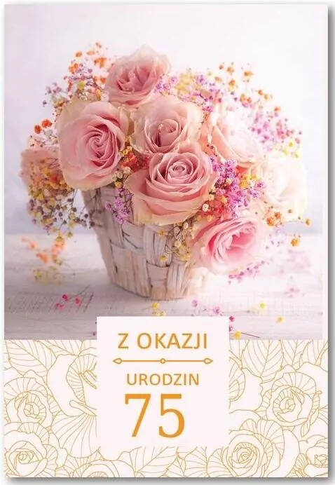 Kartka okolicznościowa Urodziny 75 - tantis.pl