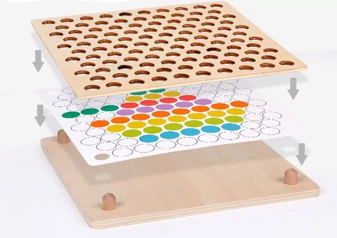 Gra drewniana, układanka Mozaika - tantis.pl