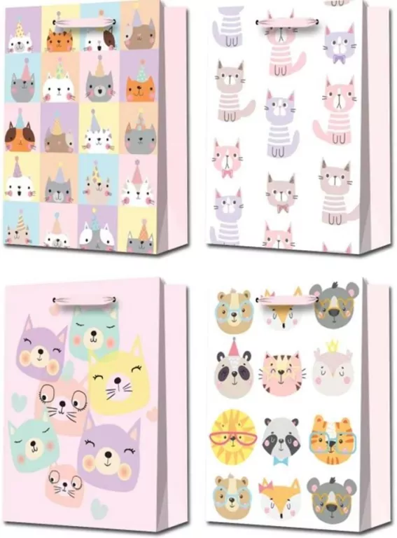 Torebka upominkowa S. Zwierzaki MIX. 1 sztuka - tantis.pl