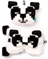 Poduszka podróżna i maska na oczy Panda Minecraf - tantis.pl