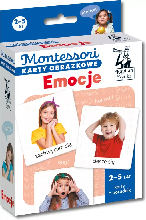 Montessori. Karty obrazkowe. Emocje (2-5 lat) - tantis.pl