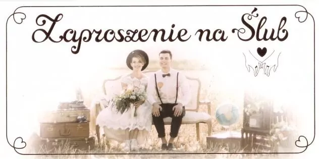 Zaproszenie. Ślub. Z109 - tantis.pl