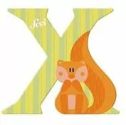 Litera X. Drewniane literki. Xero