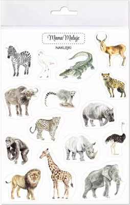 Naklejki. Zwierzęta Afryki