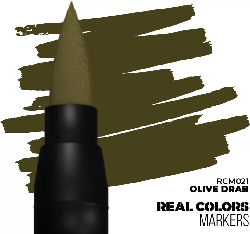 AK Interactive: Real Colors Markers - RCM021 - Olive Drab - tantis.pl