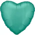 Balon foliowy Lustre Jade Green serce 43cm - tantis.pl