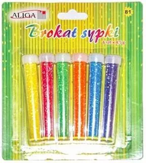 Brokat sypki bio 6 kolorów x 4,5g - tantis.pl