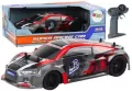 Auto R/C 1:18 gumowe koła drift czerwony - tantis.pl