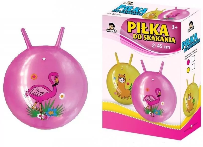 Piłka do skakania 45cm z rogami Flaming/Lama mix - tantis.pl