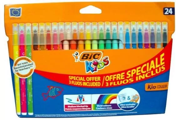 Flamastry Kid Couleur Fluo 20+4 kolory - tantis.pl
