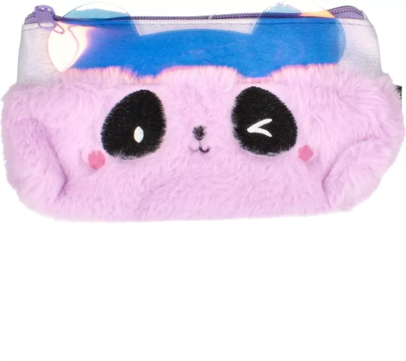 Piórnik saszetka pluszowy Violet Bear - tantis.pl
