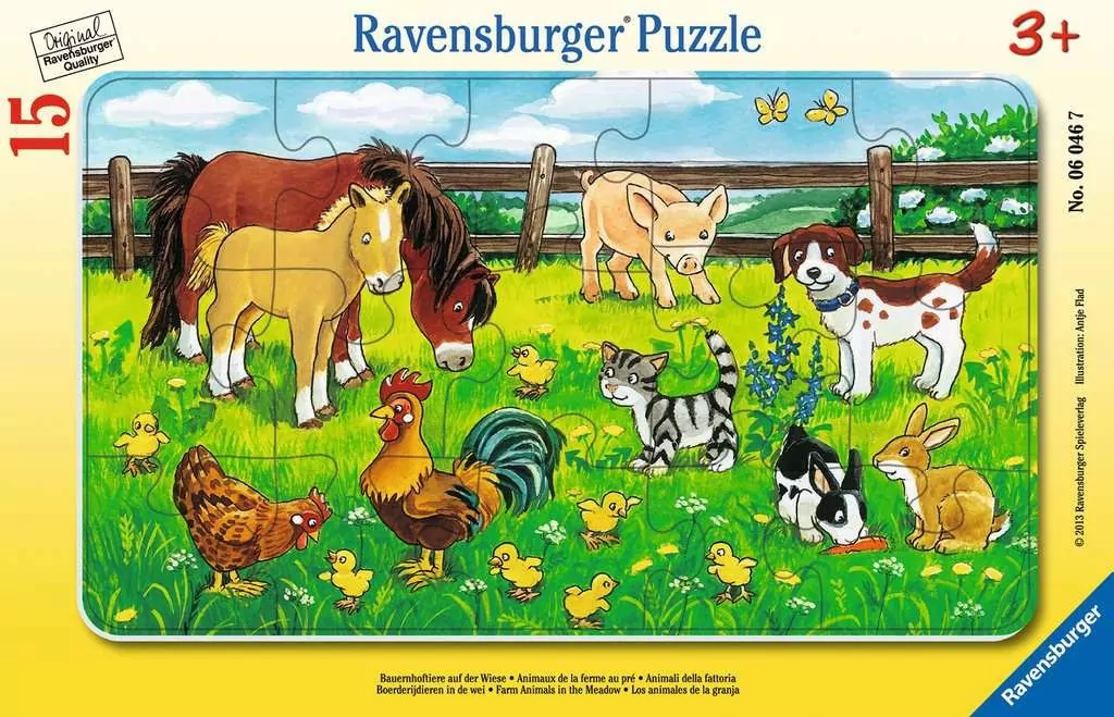Puzzle 15 ramkowe. Zwierzęta domowe. 060467 - tantis.pl