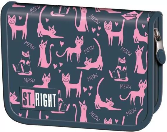 Piórnik dwuklapkowy bez wyposażenia. Lazy Cats - tantis.pl