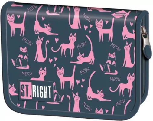 Piórnik dwuklapkowy bez wyposażenia. Lazy Cats