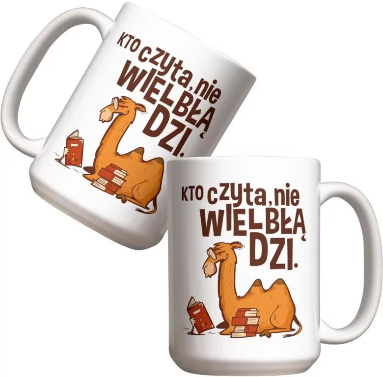 Kubek - Kto czyta, nie wielbłądzi 440ml - tantis.pl