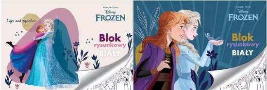 Blok rysunkowy A4/20K biały. Frozen